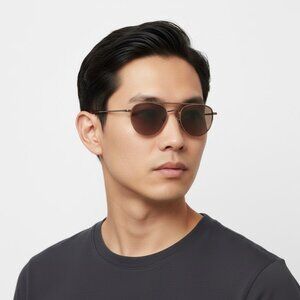 New Mr. Leight ROKU II S Smokey Pilot Titanium Sunglasses ML4015 BBZ-PYR/SMKY 48